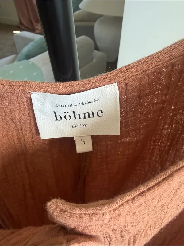 bohme Rust-Colored Button-Front Spaghetti Strap Jumpsuit - Image 2