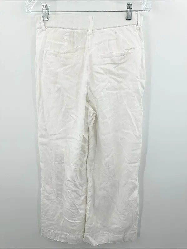 Abercrombie & Fitch Women's Sloane Wide Leg Linen Blend Pants Size 4 Short - Image 3