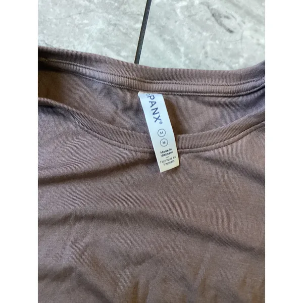 Spanx Better Base Twist and Fold Top Smoke Long Sleeve Modal Crop M 50839R - Image 2