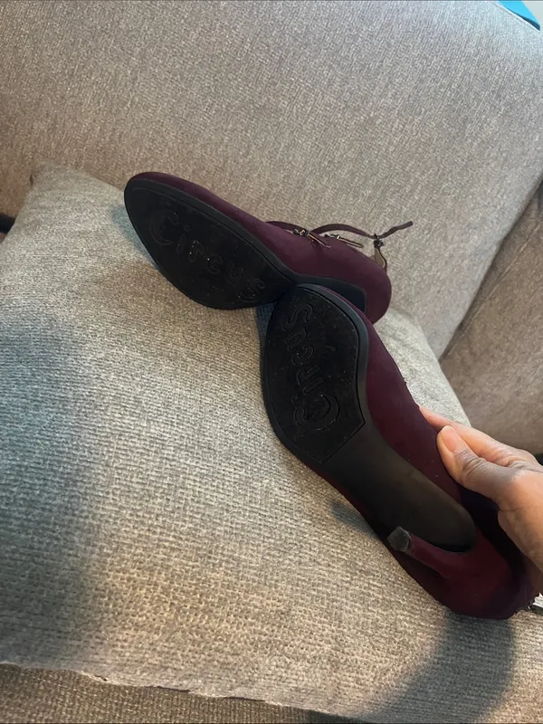 Circus by Sam Edelman Burgundy Strappy Pointed-Toe Heels - Image 6