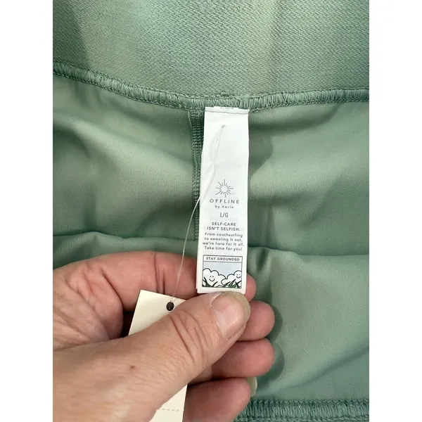 OFFLINE by Aerie Sage Green Pleated Tennis Skirt Logo Goals Skort Large NWT‎ - Image 6