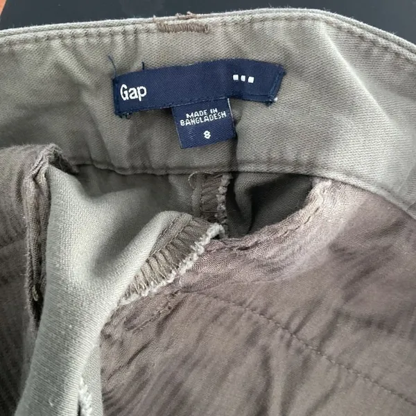 Gap Womens Chino Pants Olive Green Cropped Mid Rise Size 8 - Image 5