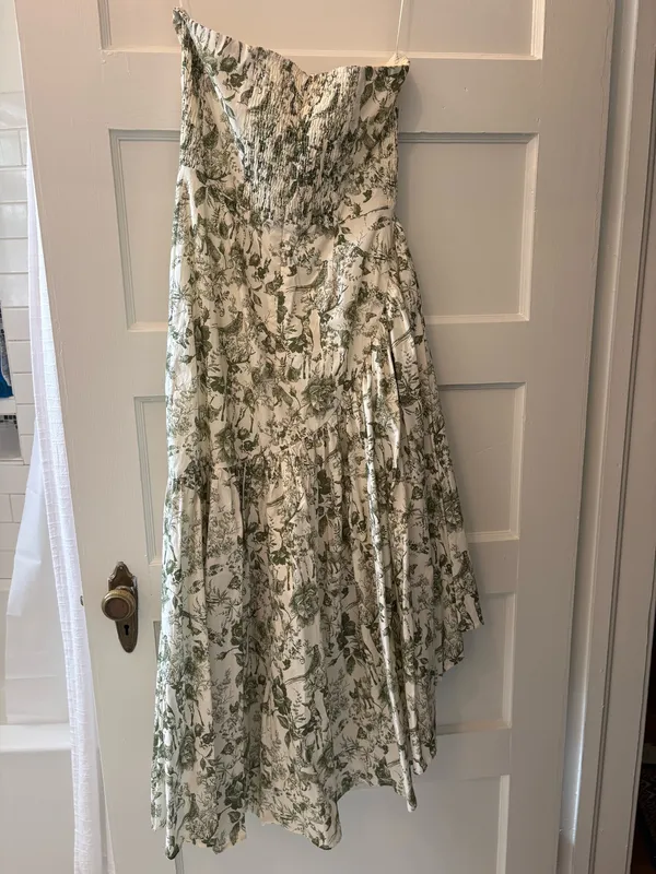 English Factory Strapless White Dress - Image 2