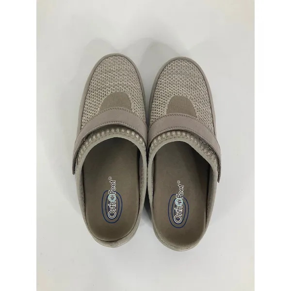 Orthofeet Louise Taupe Mesh Slip On Mule Sneakers Clogs Womens 10 Medium 732 - Image 5