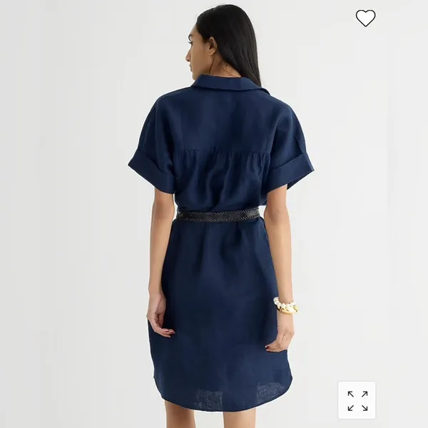 J.Crew Relaxed-fit Baird McNutt Irish Linen Shirtdress size Medium Tall … - Image 2
