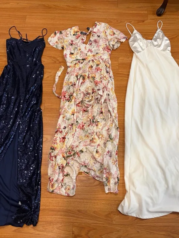 Lulu's White Satin V-Neck Slip Maxi Dress - Image 3