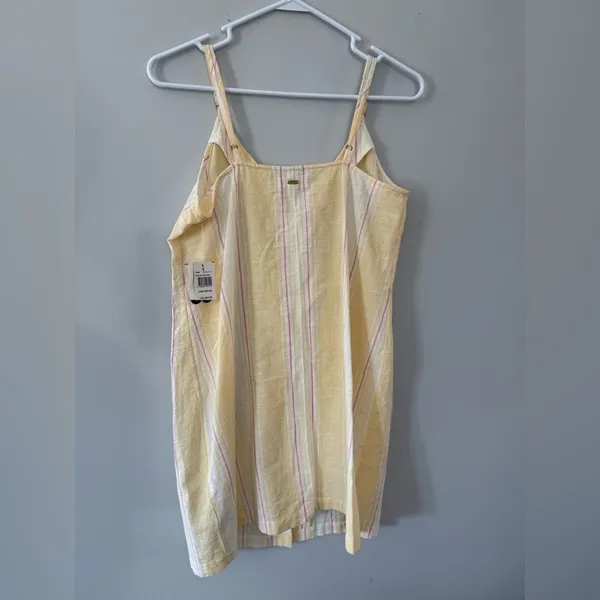 NWT RIP Curl Stripe Surf Dress Tank Dress Yellow Pink White Sundress Size M - Image 6