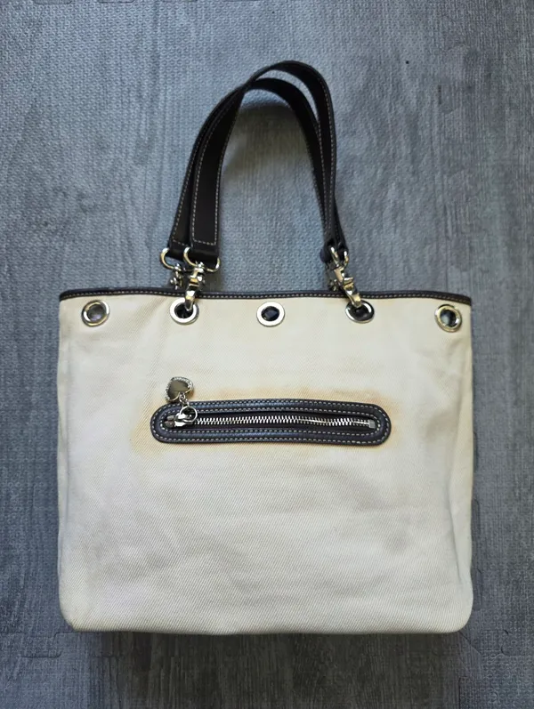 Burberry Blue Label Novacheck Vintage Canvas Tote Bag - Image 13