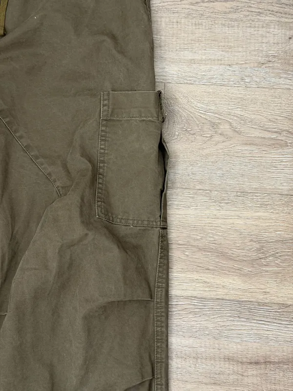 Brown 100% Cotton Cargo Pants Size M - Image 3