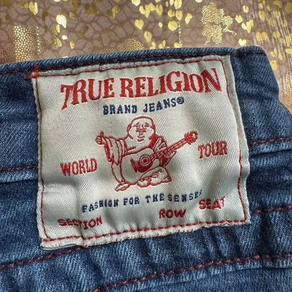 True Religion Becca Mid Rise Boot Cut Dark Wash Jeans Size 30‎ - Image 9
