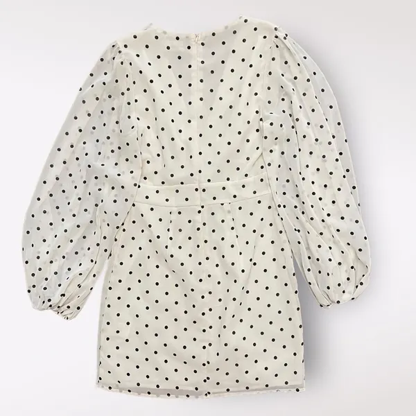 Urban‎ Outfitters Willow Plunging Polka Dot mini Short Dress Size Small - Image 3