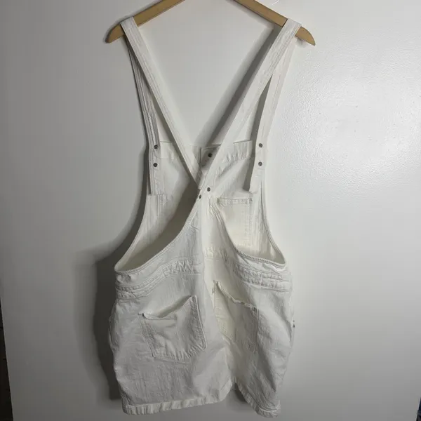 Levi's White‎ Denim Overall Skirt XL Soft Girl Cottagecore Farmcore Casual Y2K - Image 2