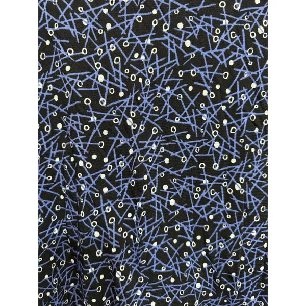 Charter Club Woman Deep V-Neck Blue and Black Pattern Blouse Plus Size 1X - Image 4