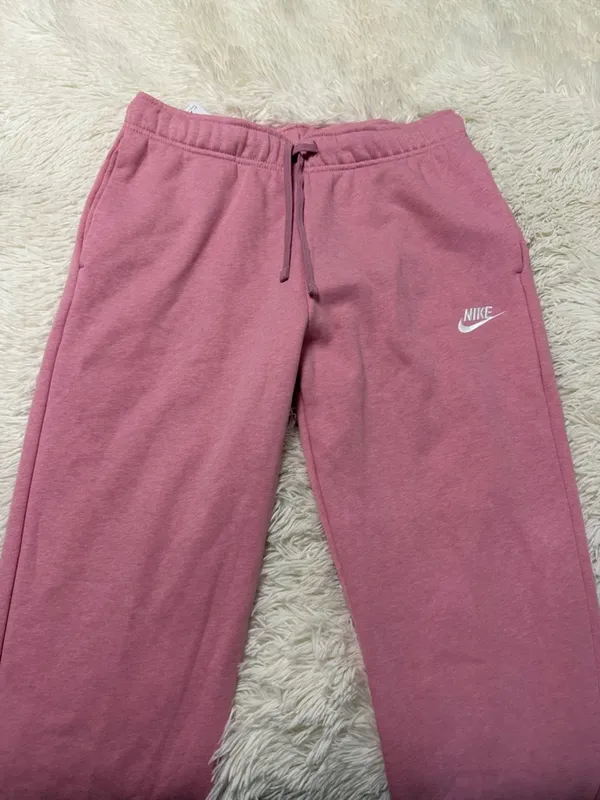 Nike Rose Pink Fleece Jogger Pants - Image 2