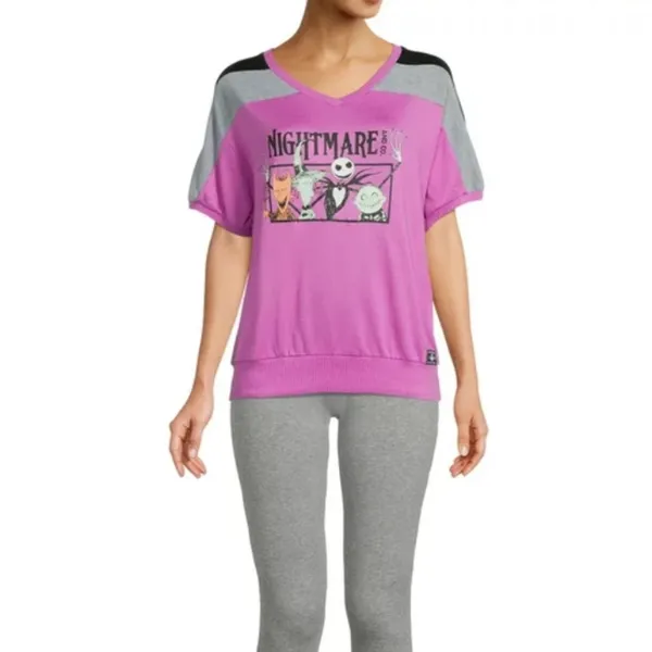 Disney's Women's and Women's Plus Size Nightmare‎ Before Christmas Graphic Sleep - Image 2