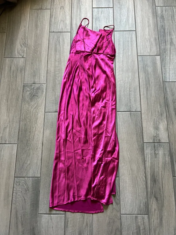 Lioness Fuchsia High-Low Slip Dress - Image 3