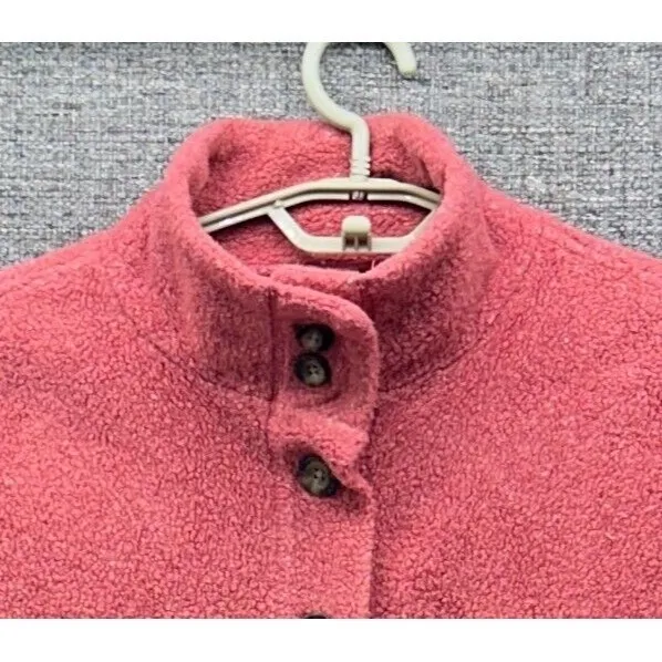LL Bean Sherpa Fleece‎ Jacket Nantucket Red Large - Image 3