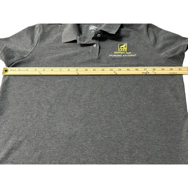 Lands End Women Lg Gray Michigan Tech University MTU Nursing Student Polo Shirt - Image 5