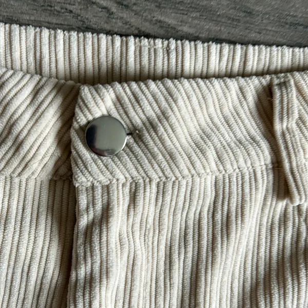 Tan corduroy straight leg pants - Image 3