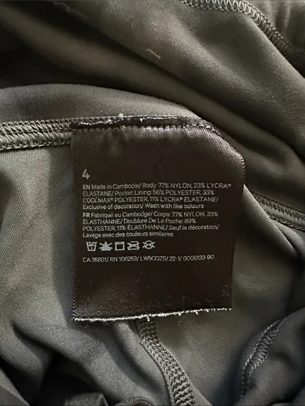 Lululemon Wunder Train High-Rise Tight in Thread Dye Rover Black - size 4 - Image 3