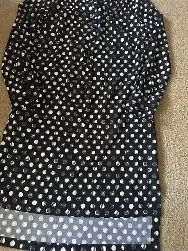 Merona Black and White Polka Dot Tunic Top - Image 2