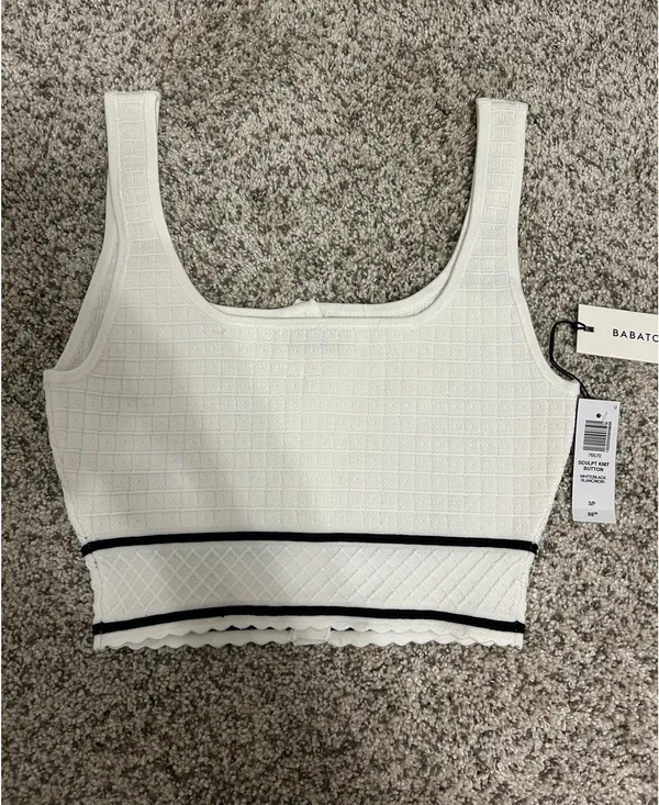 Babaton Sculpt Knit Button Top - Image 2