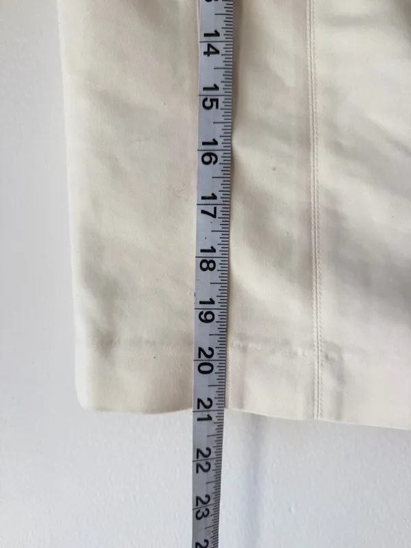 Express Chic Cream Pencil Skirt  - Image 9
