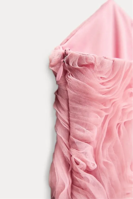 Zara dress mini bodycon floral tulle summer wedding party - Image 4