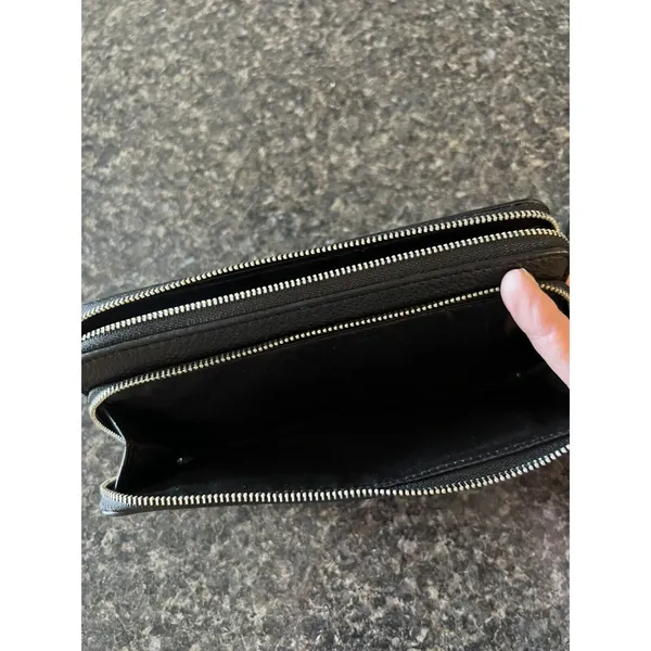 Coach Prk‎ Leather Double Acc Zip Black $258 - Image 3