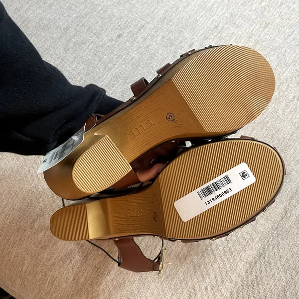 A.N.A. Jordan Studded Cognac Brown‎ Studded Sandals 9.5 Strappy New - Image 5