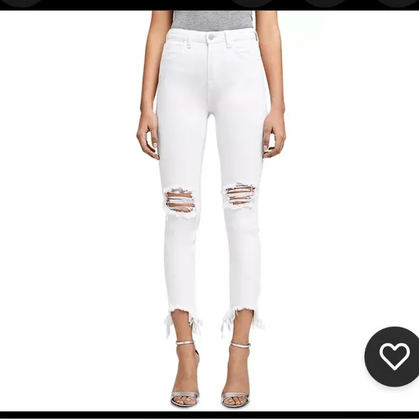 L'AGENCE High Line High Rise Skinny Jeans White Size 28 - Image 2