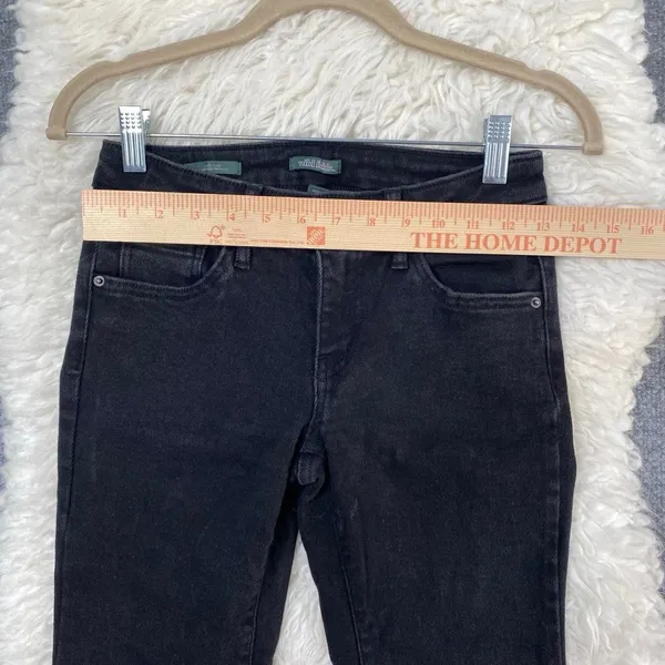 Wild Fable Low Rise Flare Black Denim Jeans Y2k Grunge Alt Mallgoth Rocker - Image 3