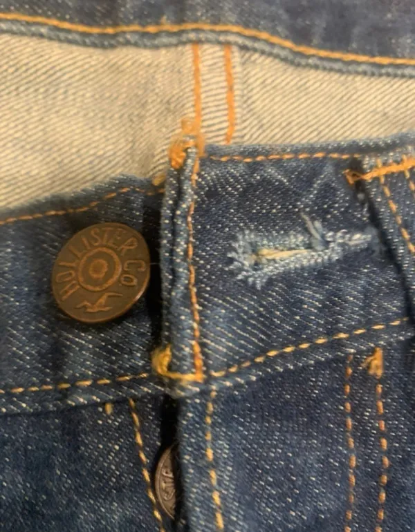 Classic Hollister Slim Straight button-fly medium wash Jeans | W28 x L30 - Image 11