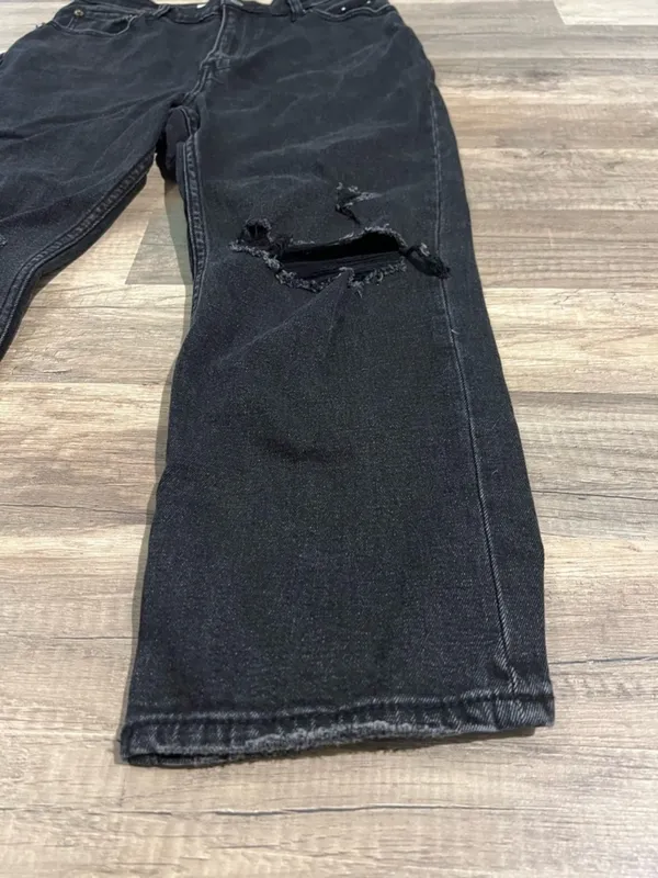 Abercrombie & Fitch Woman’s The Ankle Straight Ultra High Rise Black Jeans 29 - Image 4