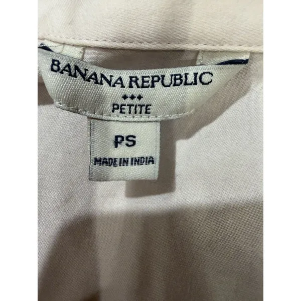 Banana Republic Shirt Womens Pink Casual Button Up Long Sleeve Petite Small - Image 5