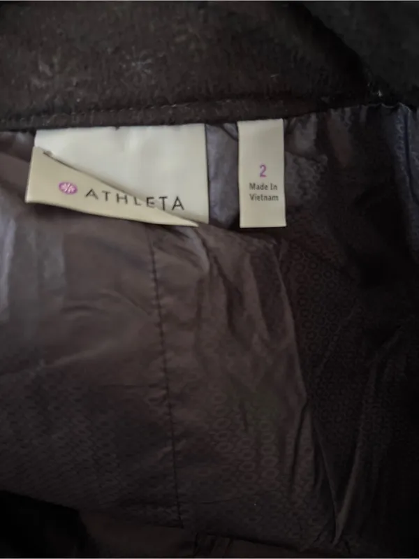 Athleta Toasty Buns Quilted Puff Skirt Size 2 Charcoal Gray Insulated Après Ski - Image 10