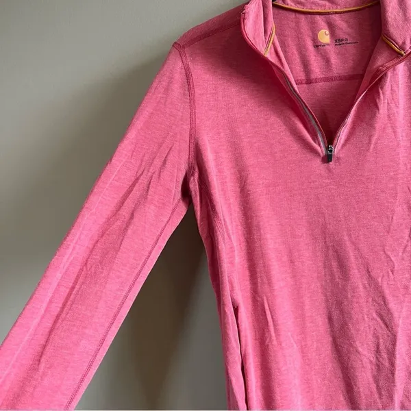 ✨‎ Carhartt Force Women’s Pink Quarter Zip XS - Image 4