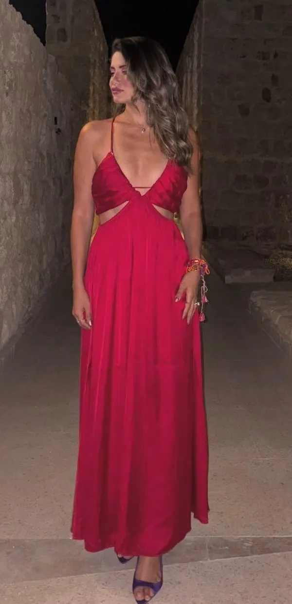 Zara dress maxi boho pleated satin flowy summer vacation wedding evening - Image 16