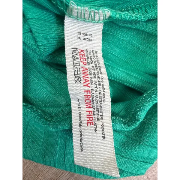 Free People Intimately Ribbed Henley Bodysuit Green Sleeveless XS Fits Like Med - Image 6