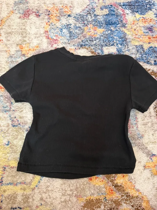 nuuds Cropped Shirt Black Size XS - Image 2