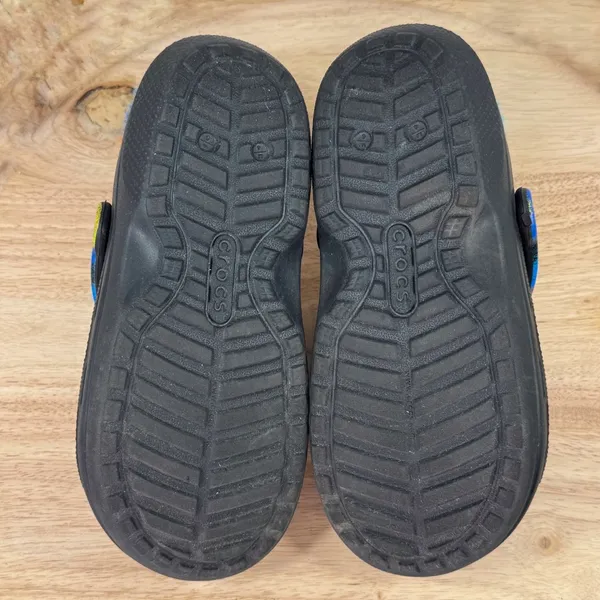 Crocs Classic Tie‎ Dye Faux Fur Lined Slip On Clogs Black Multi Womens Size 6 - Image 7