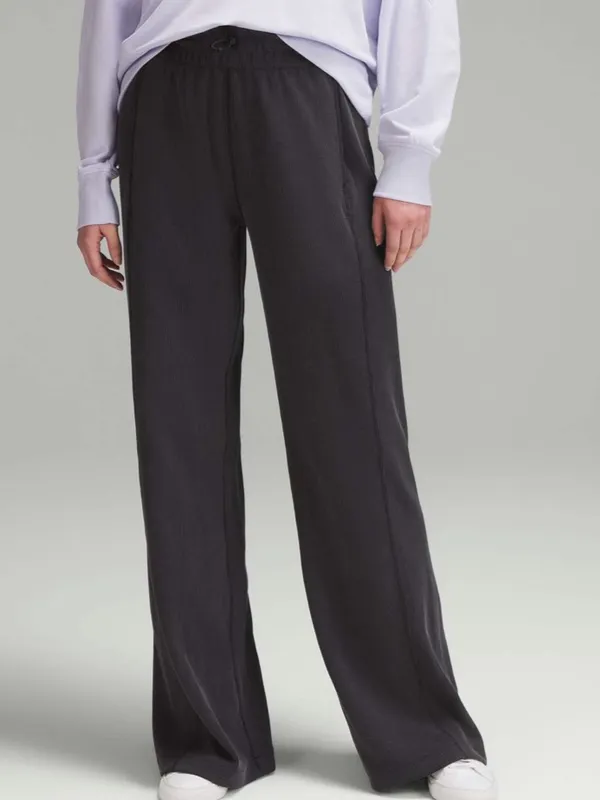 Lululemon Ribbed Softstreme Mid-Rise Pant Black - Image 3