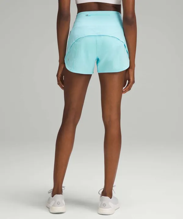 Lululemon Speed Up High-Rise Lined Short 4" Cyan Blue - Image 5