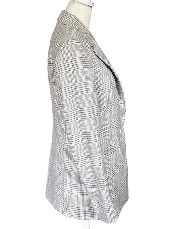 H&M Glen Plaid Single Button Notch Lapel Suit Jacket Lined Blazer Size Small - Image 2