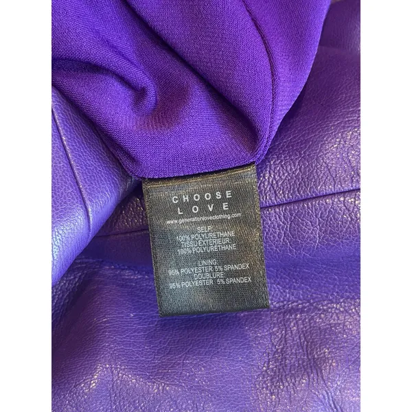 REVOLVE Generation Love Vegan Leather Yazin Mini Dress Purple size XS - Image 8
