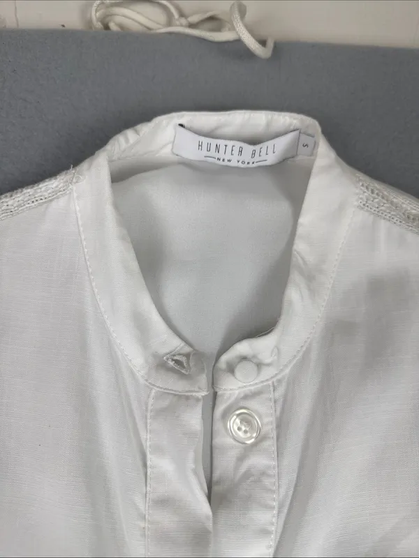 HUNTER BELL White Tiered Button-Front Maxi Dress (FLAWED)
Size: Small - Image 2