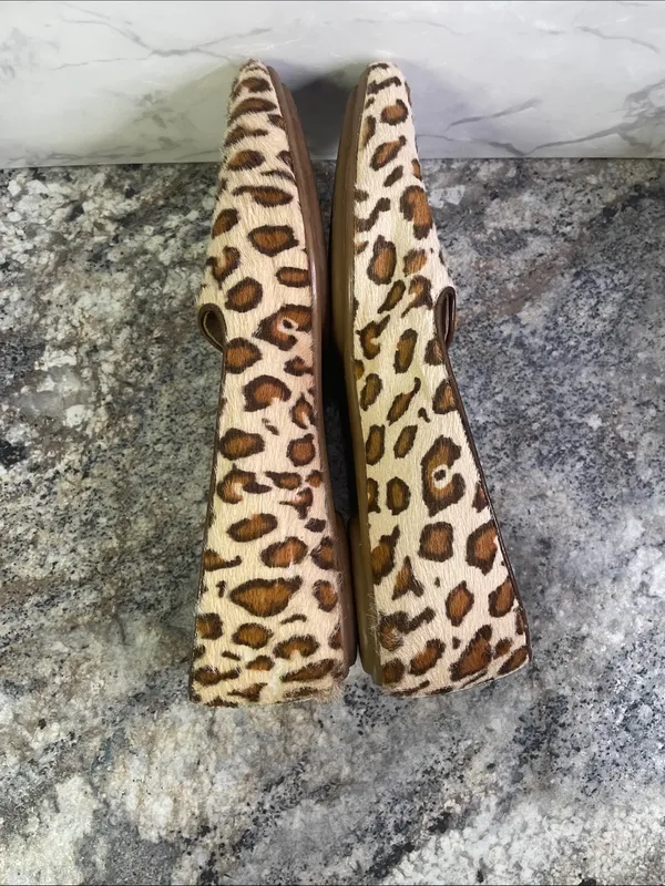J. Crew Leopard Haircalf Loafers in Brown and Cream - Image 9