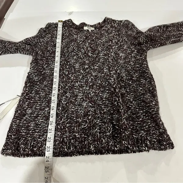 Madewell Firelight Wool Alpaca Blend Cable Knit Long‎ Sleeve Pullover Sweater S - Image 9