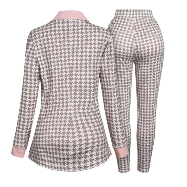 Long Sleeve 2 Piece Houndstooth BodyCon Pantsuit Jacket & Pants Set *Size L READ - Image 15