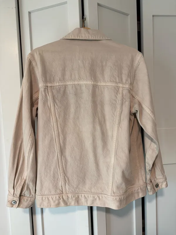 Abercrombie Oversized light pink denim jacket - Image 3